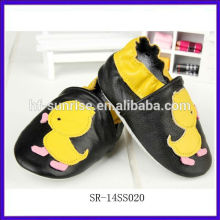 SR-14SS020 мода реальная кожа смешные детская обувь милый новый фарфор дешевая детская обувь плоский живот обувь ребенок